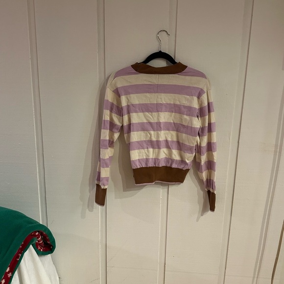 Scotch & Soda Striped Purple & Brown Long Sleeve Size Small - Picture 5 of 5